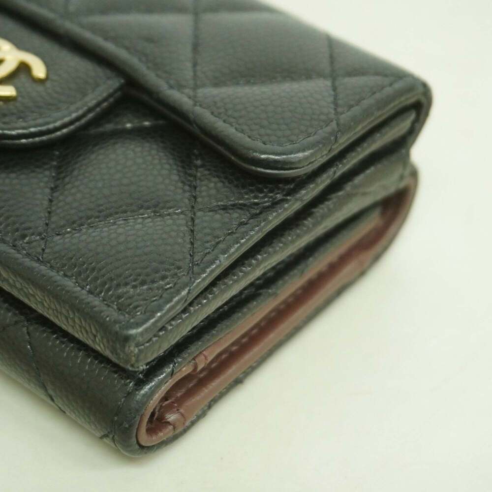 CHANEL Authentic Black Caviar Leather Wallet - Picture 5 of 8